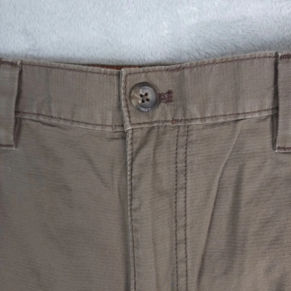 Eddie Bauer Cargo Shorts Mens 38x12 Brown Ripstop Cotton Outdoor Utility Fishing